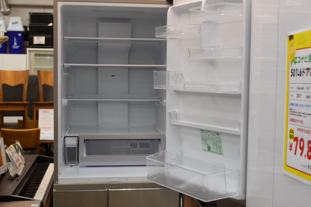 450L5ﾄﾞｱ冷蔵庫 パナソニック NR-E455PX-N 2020年製